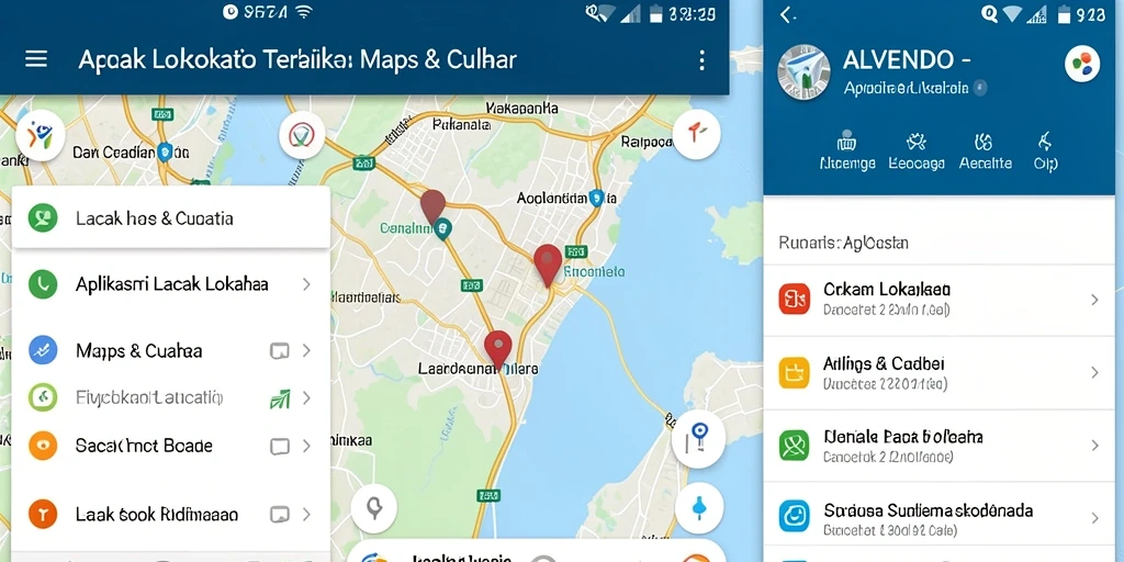 Tampilan antarmuka ALVENDO yang menampilkan lokasi dan cuaca.