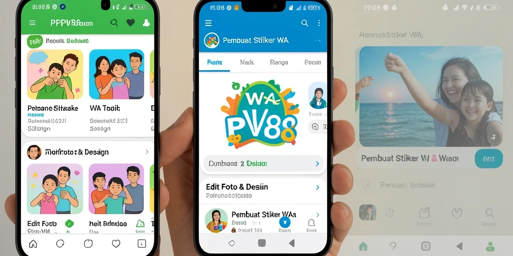 Tampilan antarmuka pengguna PPV88 dengan fungsi Pembuat Stiker WA yang intuitif.