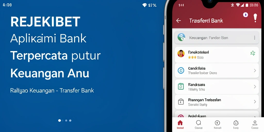 Tampilan antarmuka aplikasi REJEKIBET untuk transfer bank yang intuitif.