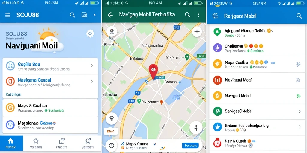 Antarmuka SOJU88 menampilkan navigasi mobil yang jelas dan informatif.