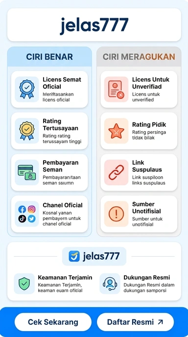 Tampilan kanal resmi jelas777