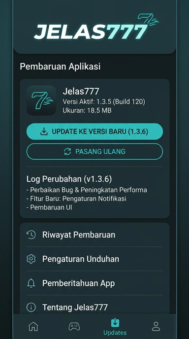 Tampilan riwayat versi jelas777